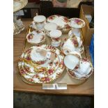 A Qty of Royal Albert " Old Country Roses" tea wares including a cake stand.