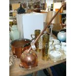 An Early 20th Century copper inhalation kettle,