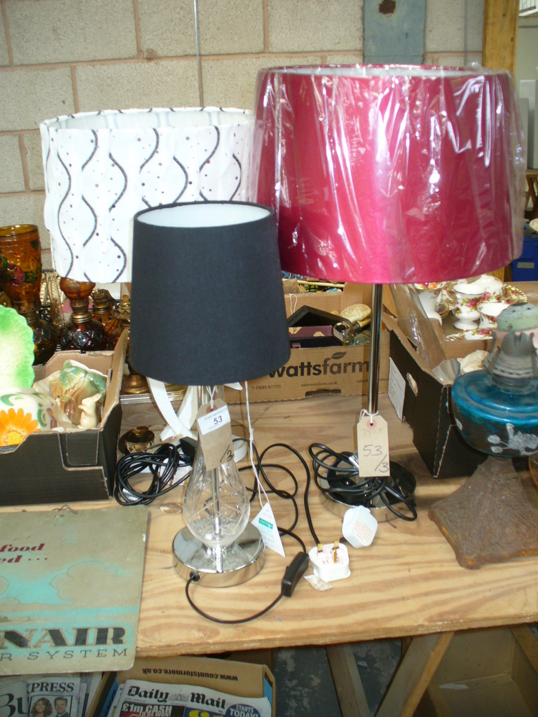 A Modern glass bottle shaped table lamp ,