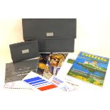 A collection of Concorde memorabilia To include two travel tickets, large carrying wallet,