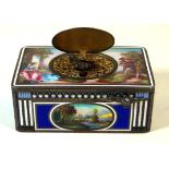 A fine quality hallmarked silver gilt and pictorial enamel singing bird box By Karl Griesbaum,