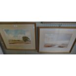 John R. Pretty (20th Century), pair of watercolours to include Potters Bridge Marshes.