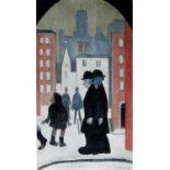 Laurence Stephen Lowry RA (British, 1887-1976)- 'Two Brothers' Pencil signed colour print,