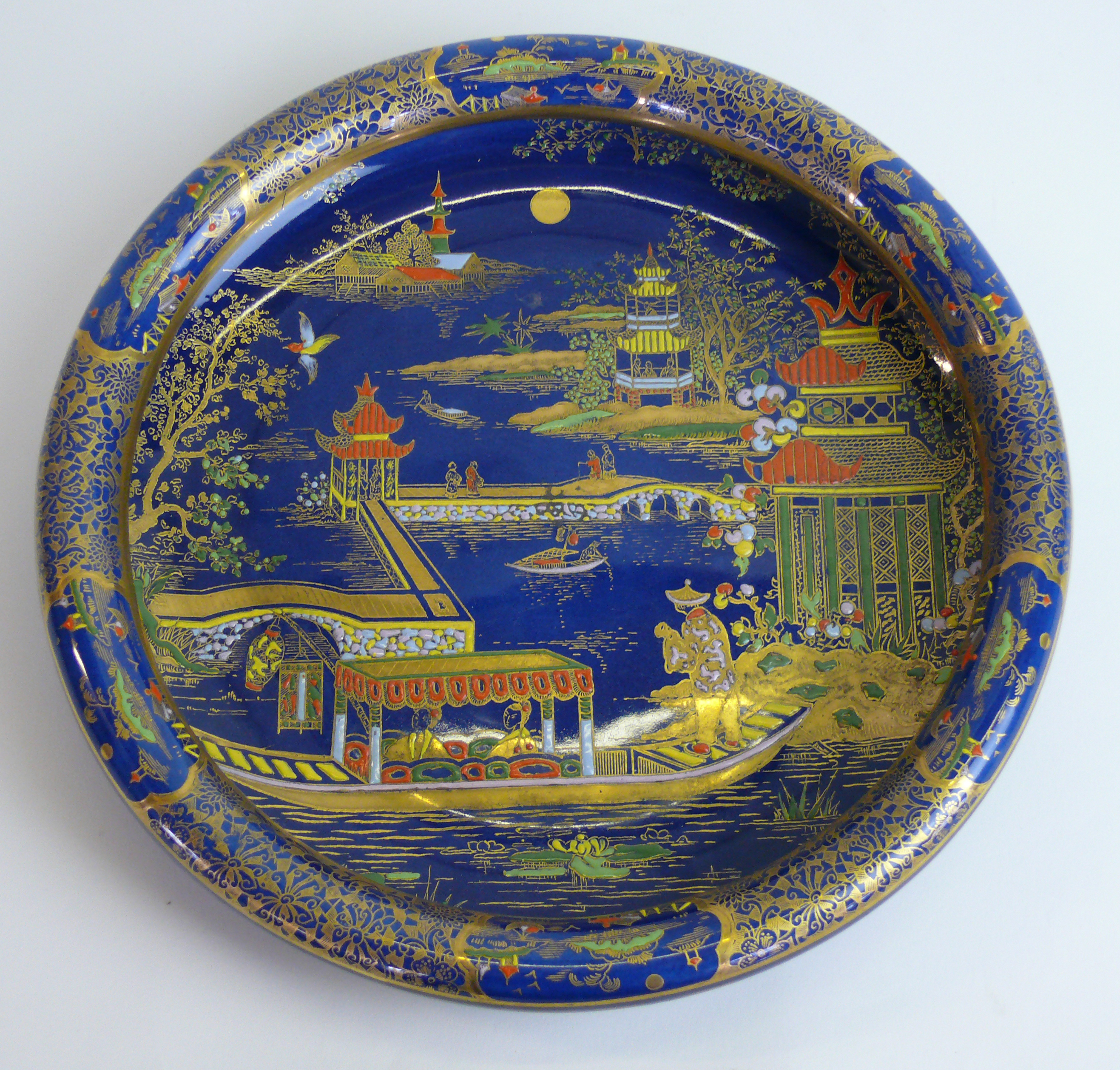 A Carlton Ware circular bowl Decorated in the 'New Mikado' pattern, printed factory marks to base,