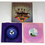 Three 45rpm Vinyl Records The Beatles 'Magical Mystery Tour' EP 1st Press mono Parlophone Label