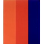 Sir Terry Frost (British, 1915-2003) - 'Abstract Stripes in Orange, Red and Blue' Wood block,