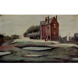 Laurence Stephen Lowry RA (British, 1887-1976) - 'The Lonely House' Pencil signed colour print,