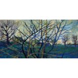Paul Bernard (20th Century) - 'Hedgerow' Thick impasto oil on board, signed and dated (19)59,