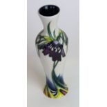 A modern Moorcroft pottery vase of cylindrical form with flared neck Decorated in 'Persephone'