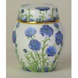 A Moorcroft enamel ware ginger jar and cover Decorated in the 'Poppy' pattern,