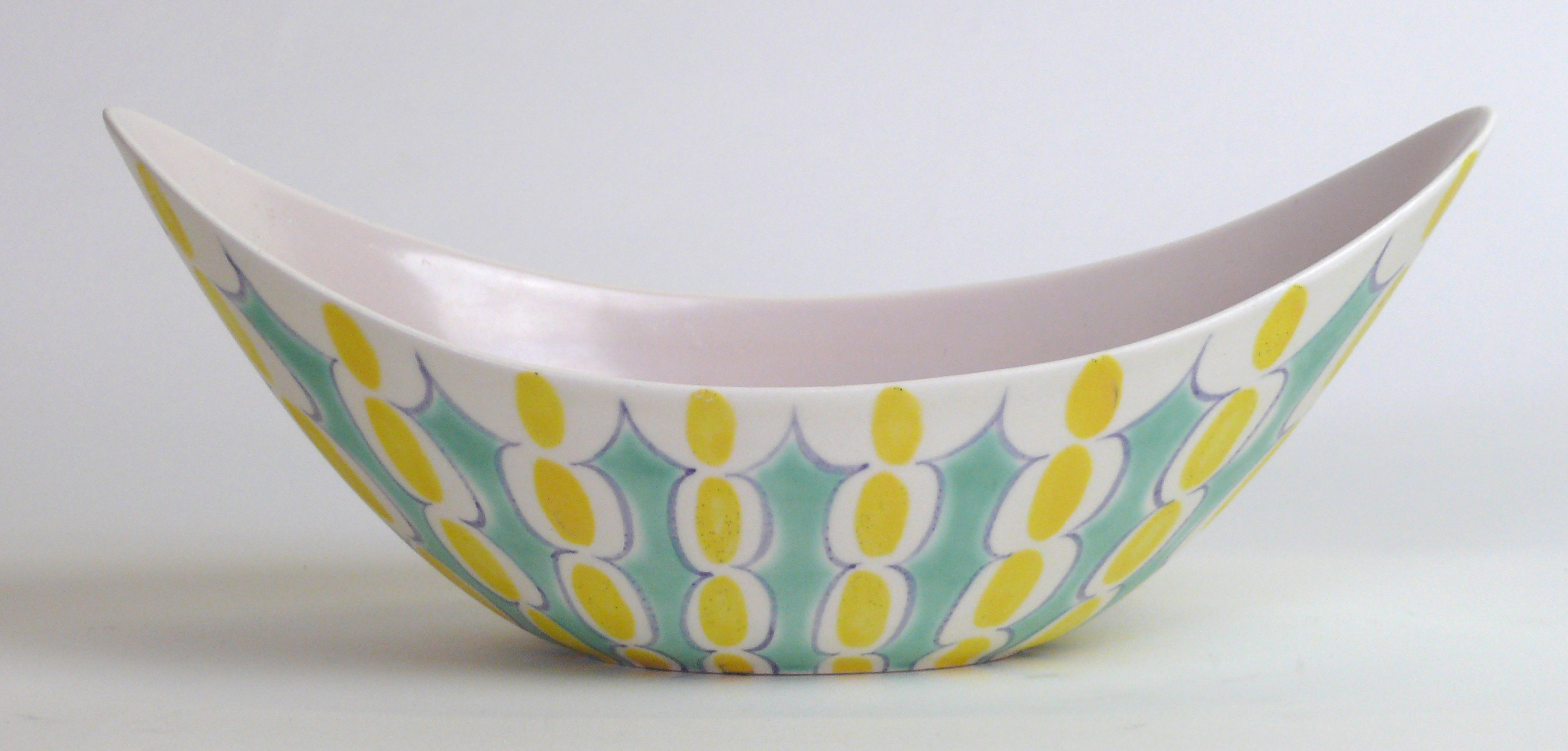 A Poole Pottery 'Freeform' bowl Decorated in the 'Bamboo' pattern, designed by Ann Read,