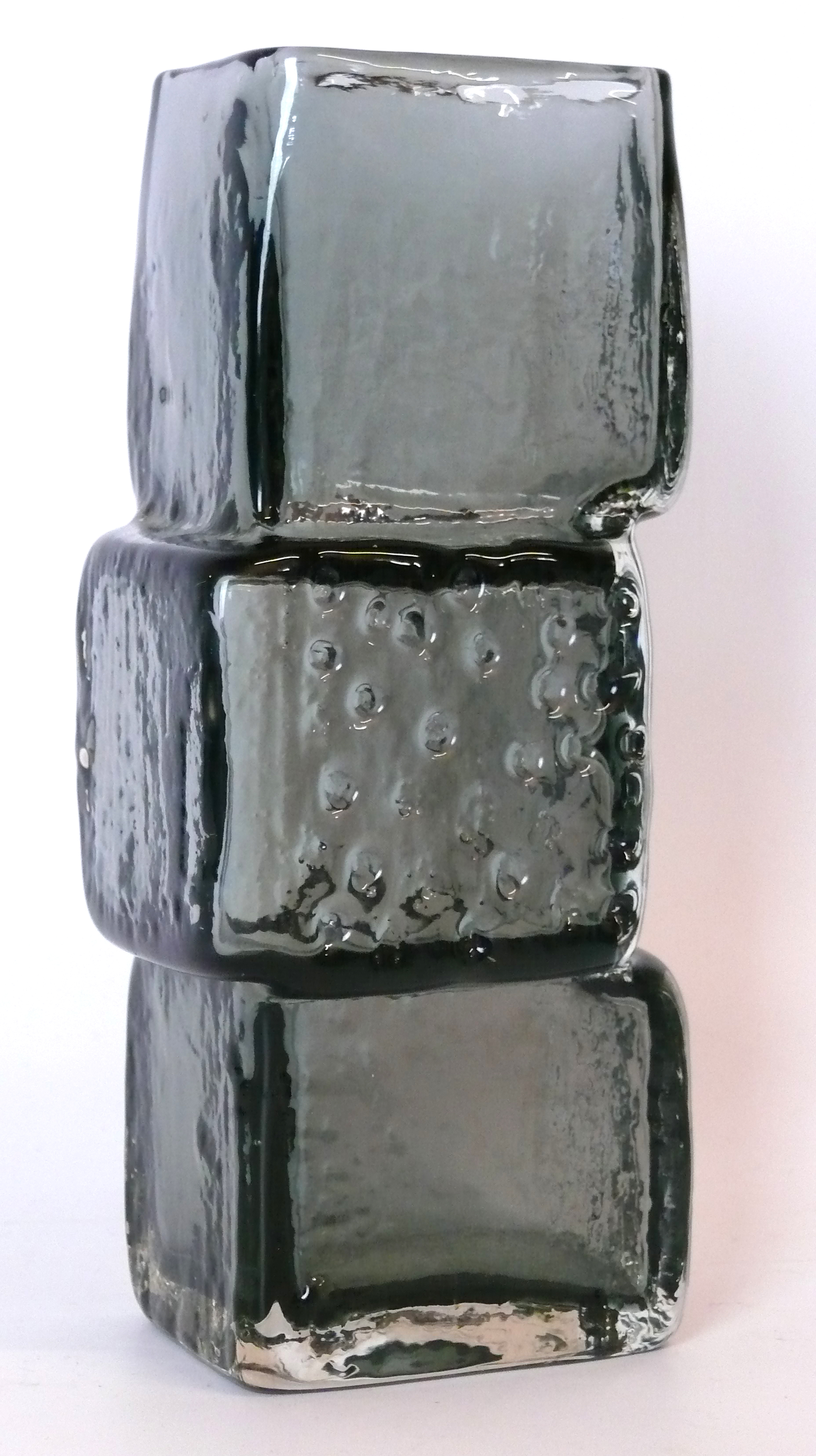A Whitefriars glass 'Drunken Bricklayer' vase Designed by Geoffrey Baxter,