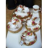 A quantity of Royal Albert "Old Country Roses" tea and dinner wares including cups, saucers,