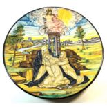 A 19th century continental majolica char