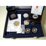 A collection of silver proof coinage