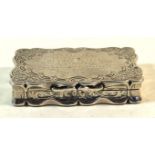 A Victorian hallmarked silver rectangula