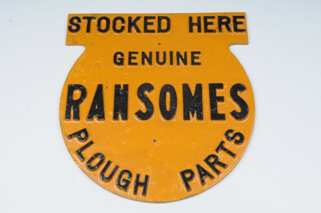 A Ransomes stockist wall plaque