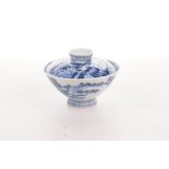 A Chinese blue and white porcelain lidde