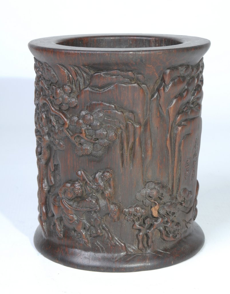 A Chinese bamboo bitong brushpot, 19th C