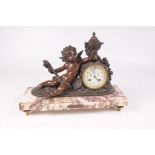 A French Japy Freres mantle clock, late