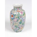 A Chinese Millefleur porcelain vase, Rep