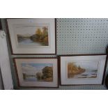 Three unsigned watercolours depicting lakeland landscape scenes.