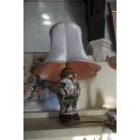 A modern oriental table lamp.