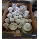 A mixed lot of assorted teawares to include Shelley pattern no 11603, Wedgwood Chinese Legend etc.