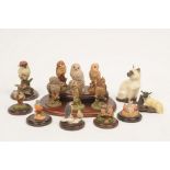 A collection of Royal Doulton and County Artists resin animal figures To include a Royal Doulton