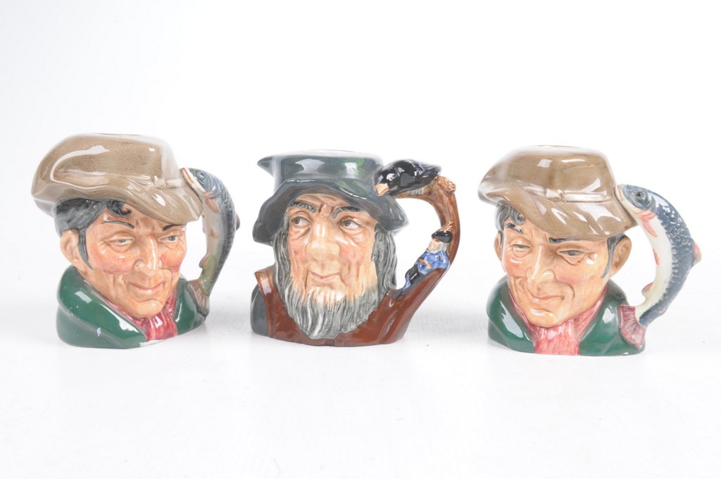 A Collection of three Royal Doulton character jugs/decanters To include The Poacher D6464,