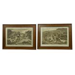 Two framed monochrome prints after Herbert William Weekes To include 'Consulting the Oracle' and