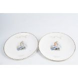 A pair of Johnson Bros Queen Victoria Diamond Jubilee Commemorative plates Of circular form,