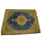 A large Persian Kashan style medallion rug Of rectangular form,