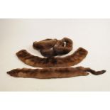 A Collection of Vintage mink fur headbands/neck ties All brown mink,