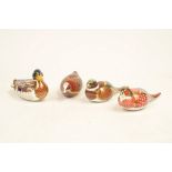 A collection of Royal Crown Derby Imari paperweights To include woodland pheasant,