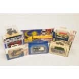 A large collection of boxed model cars To include 1930 Bentley 4.