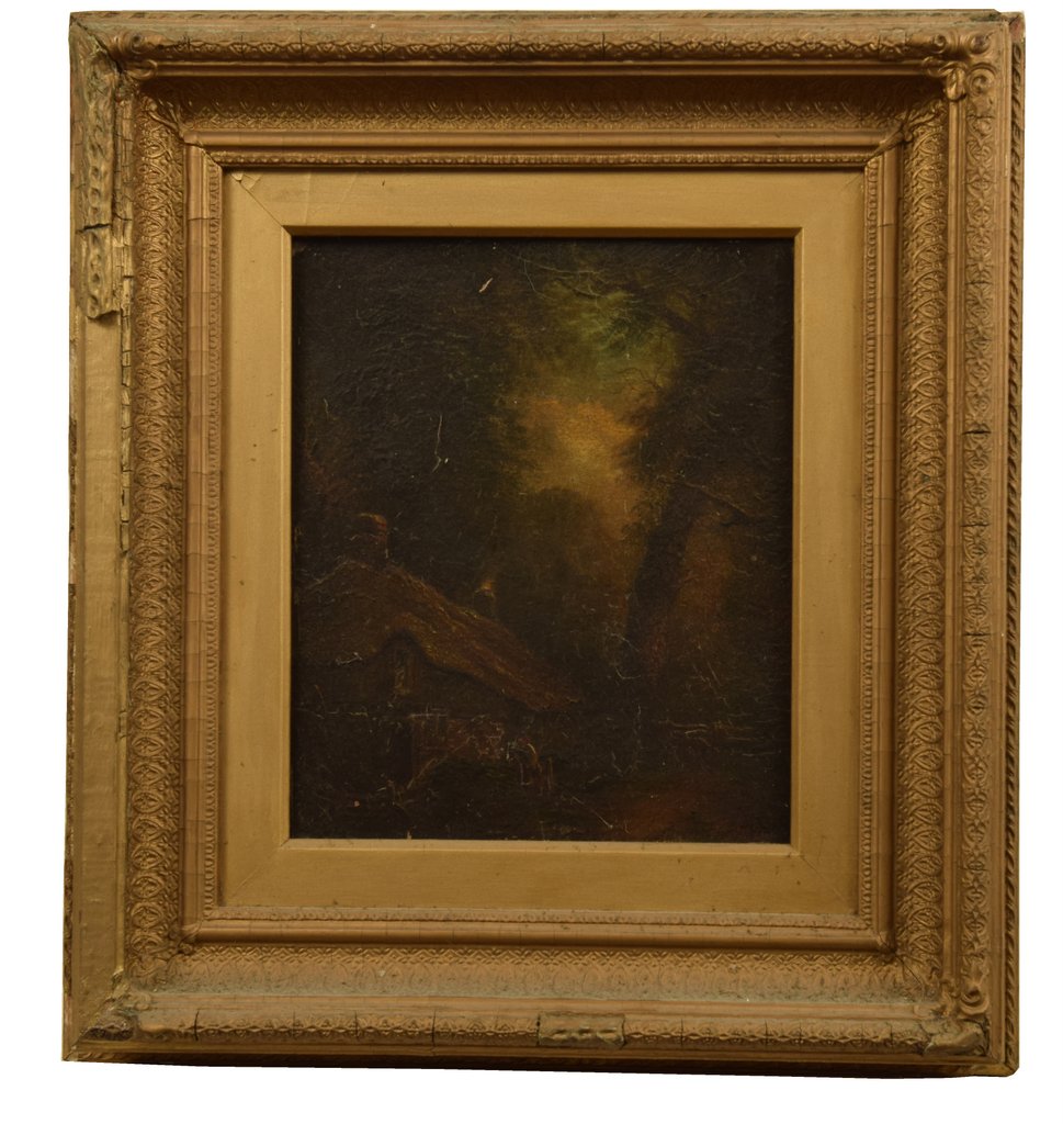 British School, 19th/20th Century 'Woodland landscape' Oil on a board, unsigned, framed,