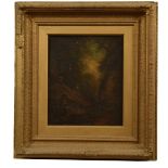 British School, 19th/20th Century 'Woodland landscape' Oil on a board, unsigned, framed,