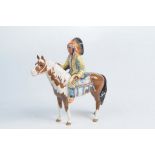 A Beswick Indian Chief on horseback figure Gloss, model number 1391, 22cm high, printed marks,