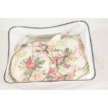 A Collection of floral printed bedroom soft furnishings To include, two round cushions,