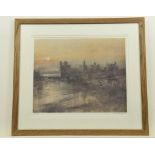 William Selwyn (British 20th Century), A limited edition print Possibly Caernarfon Castle,