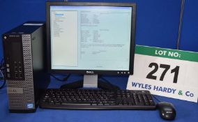 DELL Optiplex 7010 Core i5 Small Form Desk Tower PC.Seriel No: 39R2422 with 500GB Hdd, 4.0GB Memory,