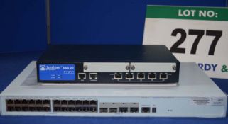 3COM Superstack 3 Switch 4500 26-Port Network Switch & 1: JUNIPER Networks SSG20 Security Device.