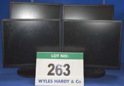 4: NEC Multsync EA191M 19" Flat Panel Displays on Swivelling Rise & Fall Stands