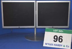2: HANNS G 19" Flat Panel Displays on an Adjustable Twin Monitor Stand