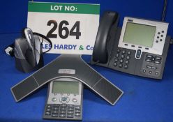 5: CISCO IP Phone 7960 Series Display Telephone Handsets with 1: CISCO 7937 IP Conference Station