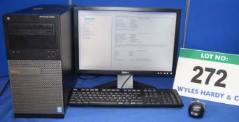 DELL Optiplex 3020 INTEL Core i3 3.5GHz Mini Tower PC. Seriel No: 5NTQJ32 with 500GB Hdd, 4.0GB