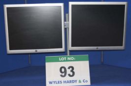 2: HEWLETT PACKARD 19" Flat Panel Displays on a Twin Monitor Stand