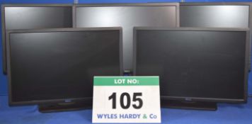 5: DELL 24" Wide/Flat HD Displays on Rotating & Swivelling Rise & Fall Stands