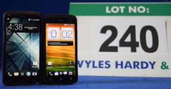 HTC ONE X Android Smartphone & an HTC ONE S Android Smartphone (No Chargers)